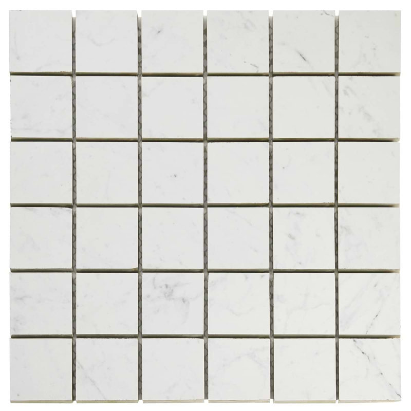 Dreamstone 2X2 Matte Porcelain Mosaic, Carrara Giola Matte