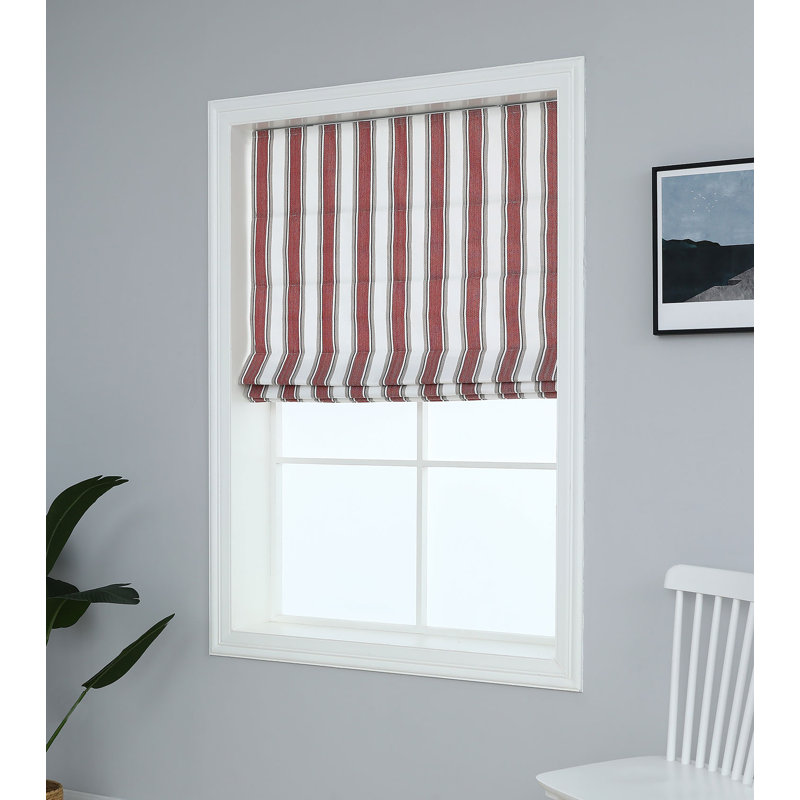 Rideau roulant obscurcissant teint en polyester, Rouge, L 31 po x L 64 po