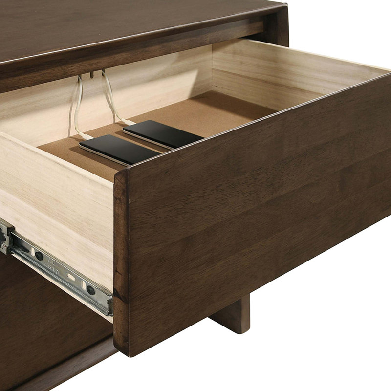 Table de chevet 2 tiroirs Hemlock