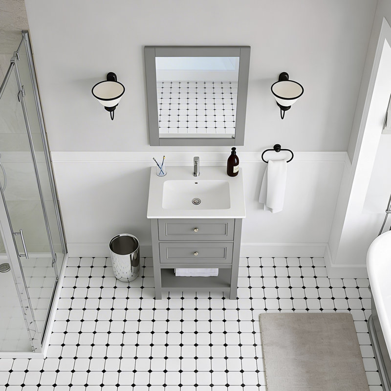 Ensemble de meuble-lavabo simple 24 po 24 po