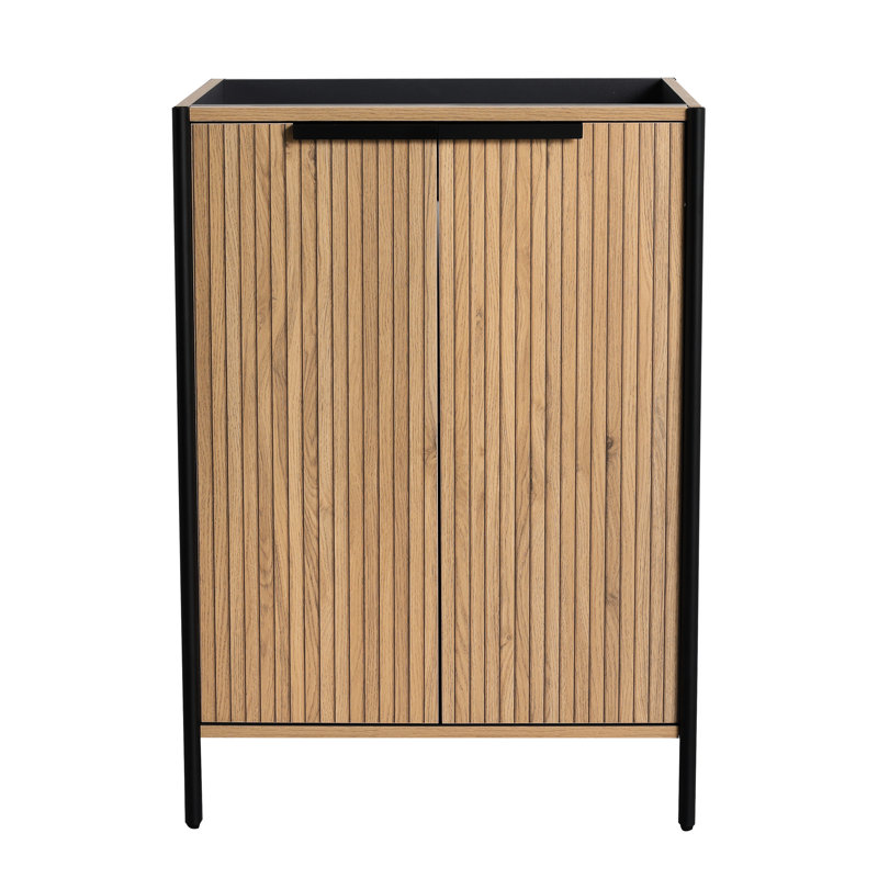 Bathroom Vanity 24" - Coffee Plywood, Easy Assembly Required Freestanding Coffee, Plywood With Stable Support, 23"