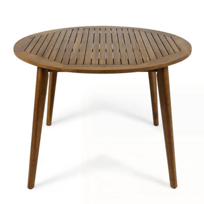 47.25" Round Acacia Wood Dining Table