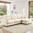 Modular Sectional L Shaped Couch With Ottoman, Premium Chenille Fabric,Tufted Cushion Backrest Design,Ergonomic Design Easy Install-2005969962-2005969956