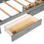 Lit superposé gris avec rangement Twintwin - Construction stable en échelles pour