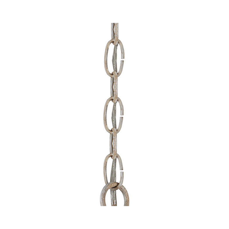 3' Painted Contemporary Gold Chain, 36" H x 0.25" W x 0.25" D, Whitewashed Driftwood