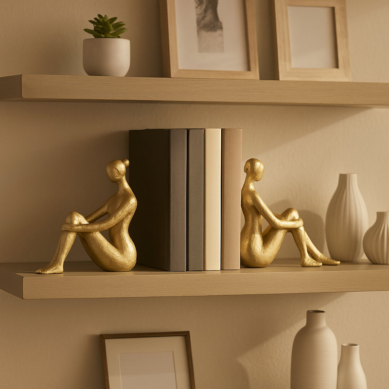 Serre-livres moderne pour la décoration intérieure - Serre-livres décoratifs pour la décoration de la bibliothèque, du bureau ou de la tablette - ensemble de 2