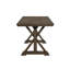 Table rectangulaire à hauteur de comptoir de 5 pièces de style contemporain avec table à tréteaux et banc rembourré