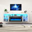 Meuble télé 71 po pour téléviseur de 85 po et moins avec station de charge, bande lumineuse DEL brillante-492454171