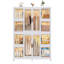 Organisateur de rangement de garde-robe portatif pour vêtements, commode, 12 portes magnétiques, blanc