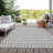 Machine Washable Indoor/Outdoor Christain ACN1417 Silver Rug-109531078