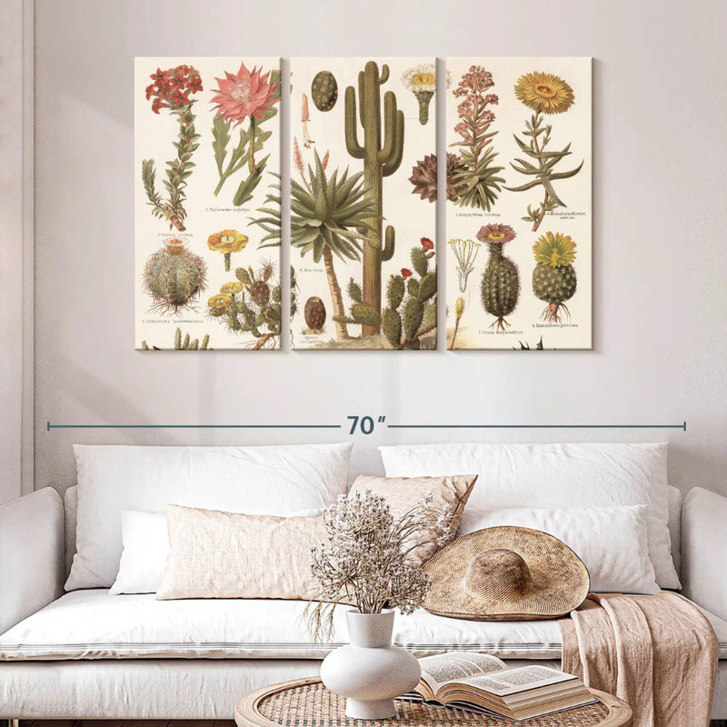 Keiri Vintage Cactus Variety, 32" H x 50" W