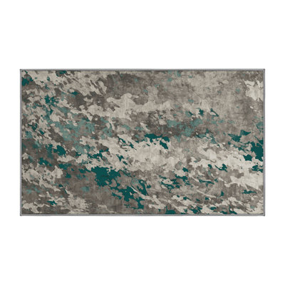 Tapis gris soyeux et moelleux