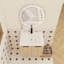 Meuble-lavabo flottant 24 po avec lavabo, armoire en contreplaqué de chêne clair, rangement à double porte mural, avec comptoir en résine (ensemble de 2 pièces)