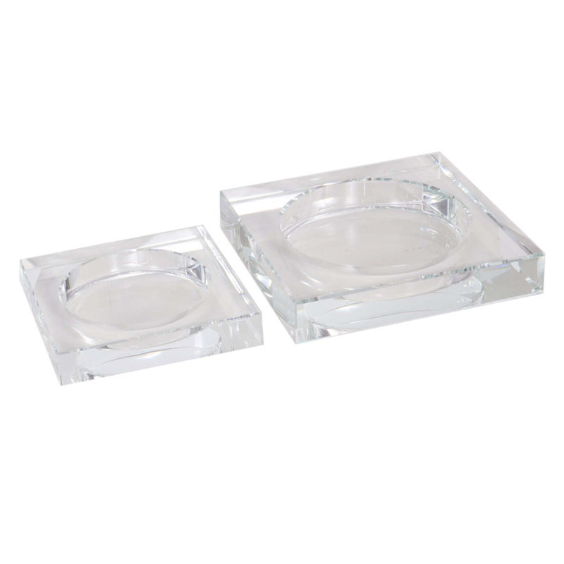 Dish, 1.25" H x 5.75" W x 5.75" D, Clear