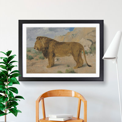 Study of a Lion by Rosa Bonheur - Framed Print