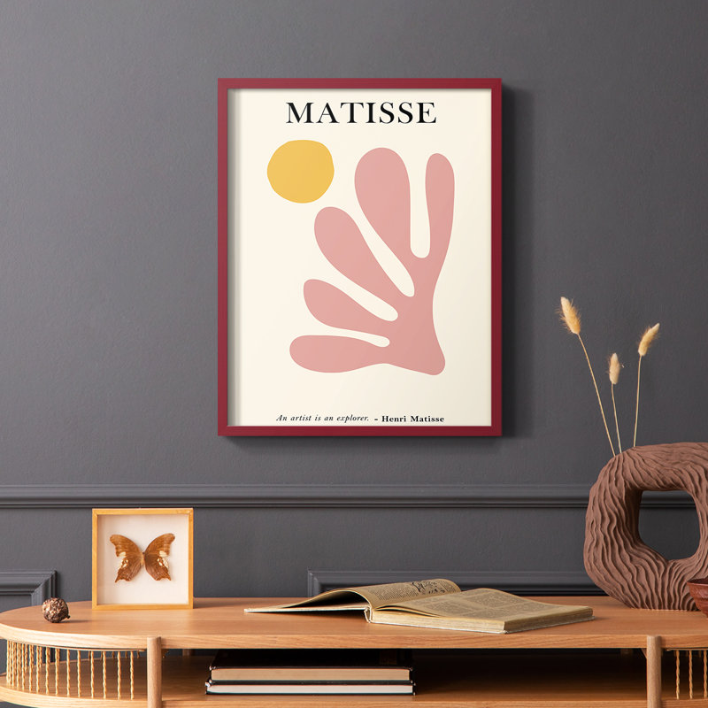 Matisse CDL , reproduction encadrée - bois massif, Rouge, H 10 po x l 8 po