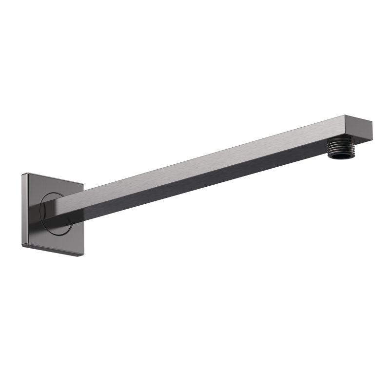 Wall-Mounted Shower Arm, Brushed Gunmetal