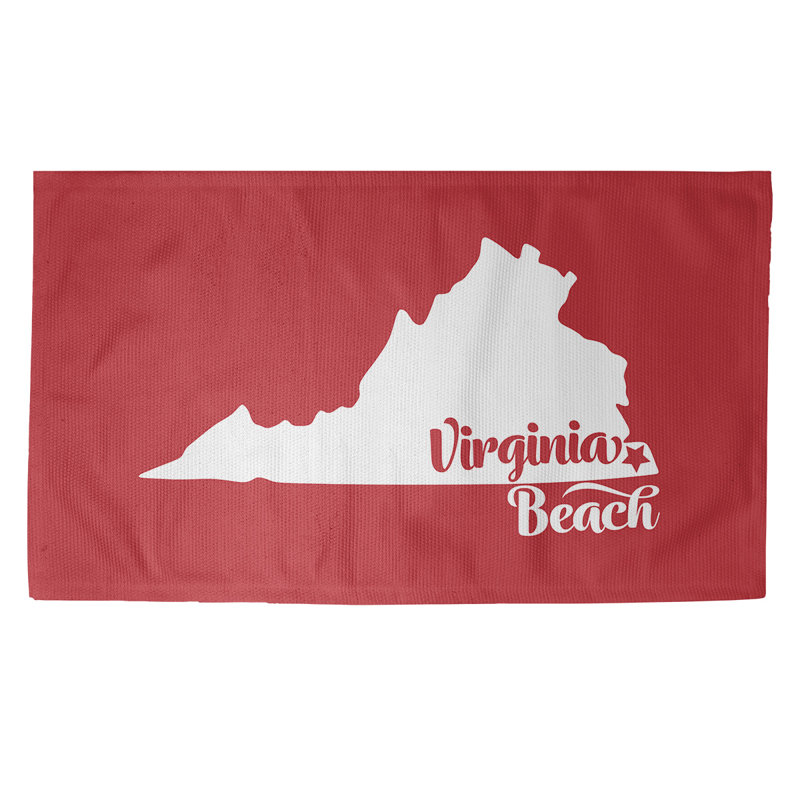 Tapis zone rouge beach Virginia, Rectangle 5 pi x 7 pi