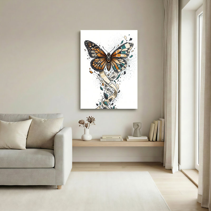 Ensemble de 1 tableau sur toile papillon, H 24 po x l 18 po, Wrapped Canvas