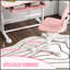 Ensemble de bureau et de chaise pour enfants Qaba, réglable en hauteur avec bureau inclinable, tiroir de rangement et support à livres pour l'écriture, la lecture et le dessin-534701654-534701656