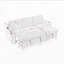 Canapé-lit moderne en chenille multifonctionnel avec table rétractable et éclairage DEL-511562392