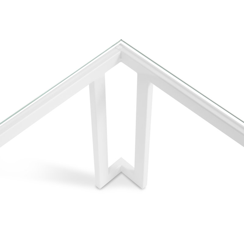 Ajaypal Rectangular Metal Outdoor Coffee Table , cm W 60cm cm D, White, 41cm H x 150cm W x 60cm D
