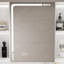 Armoire de salle de bain murale à miroir avec lumières DEL, anti-buée et anti-déflagrant, armoire à pharmacie tactile, éclairage 3 couleurs, désembueur, rangement avec verre transparent