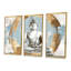 Bouddha doré gris et doré, réflexion I - ensemble d'art mural bouddhisme-831036777-831036778