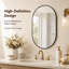 Miroir mural 32 po x 24 po avec cadre mince en aluminium noir mat-1851674679