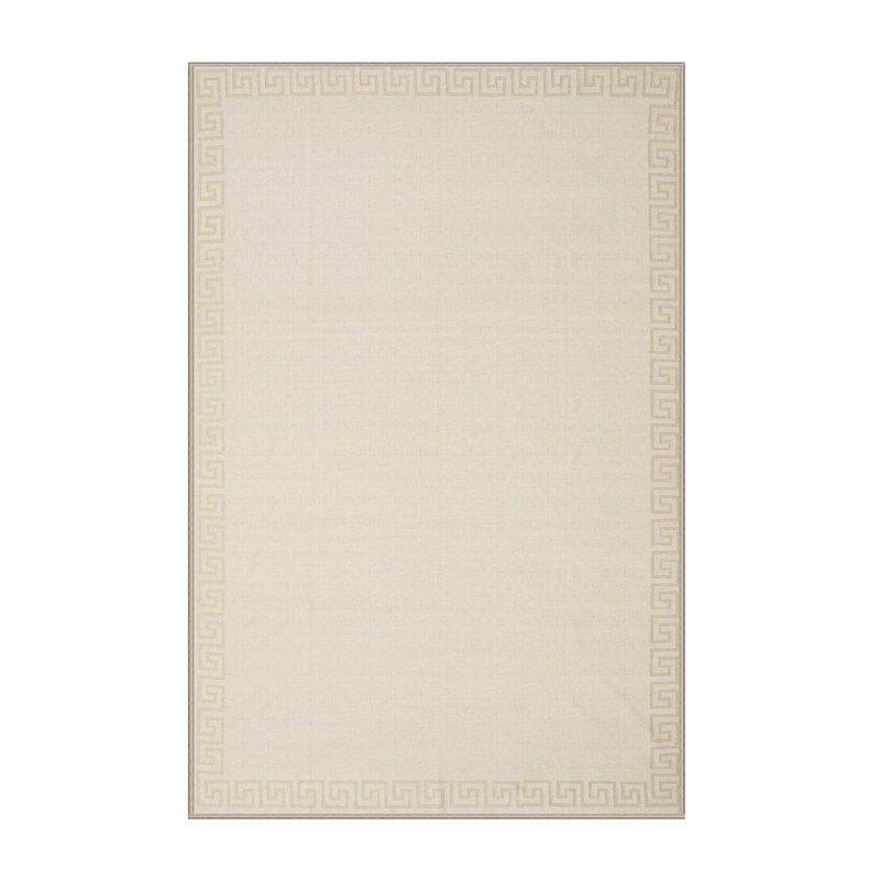 Surface beige contemporaine tapis, Rectangle 5 pi x 7 pi