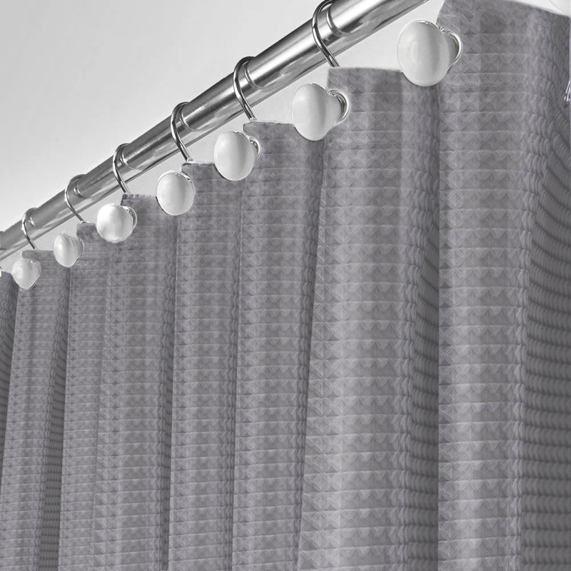 Rideau de douche simple gaufré Waffle, Gris