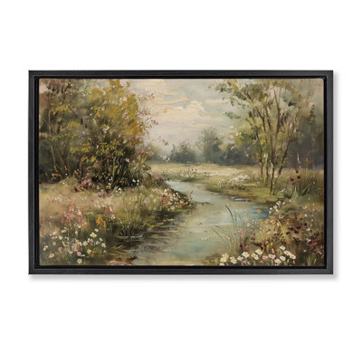  Toile flottante encadrée "Spring Stream" par LSR Design Studio