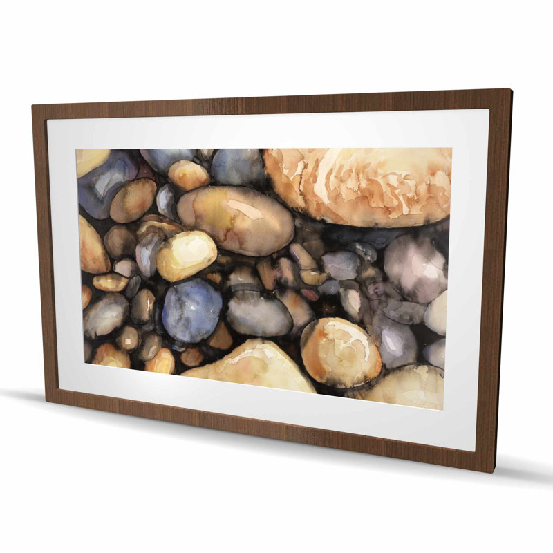 Petits galets - Hygge brun avec impression matte encadrée | Décoration intérieure, Brun
