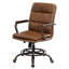 Chaise de travail rétro en similicuir brun-778236438