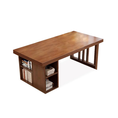 Bureaux rectangulaires en bois massif noyer