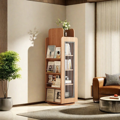Bibliothèque tournante en bois massif de style italien