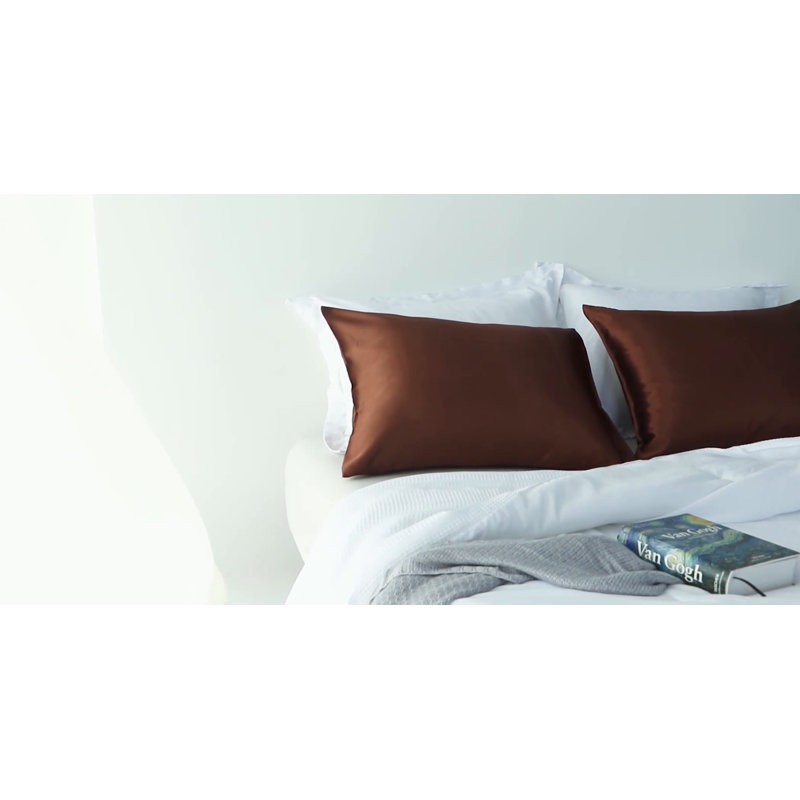 Black Satin Standard Pillowcases for Hair and Skin