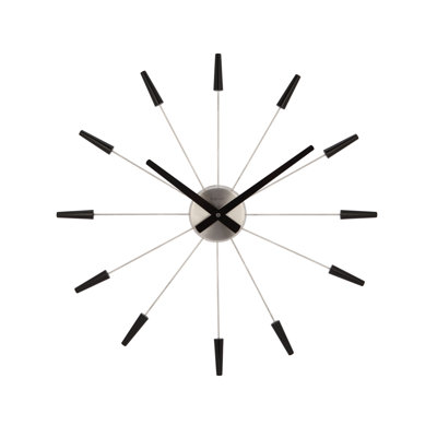 Plug Inn Metal Wall Clock