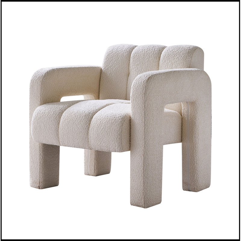 Fauteuil d'appoint rembourré 31,10 po, Beige