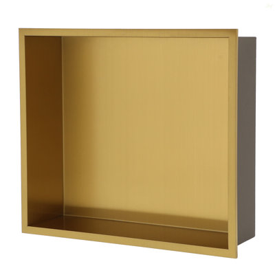 Niche de douche en acier inoxydable 15 po x 13 po, doré