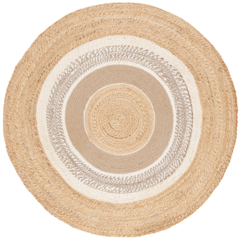 Tapis naturel / ivoire Natural Fiber 529, Rond 3 pi