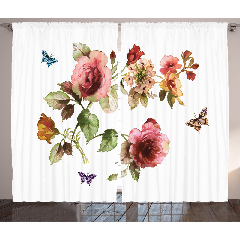 Dimosthenis Semi Sheer Curtain Pair, 54" W x 90" L