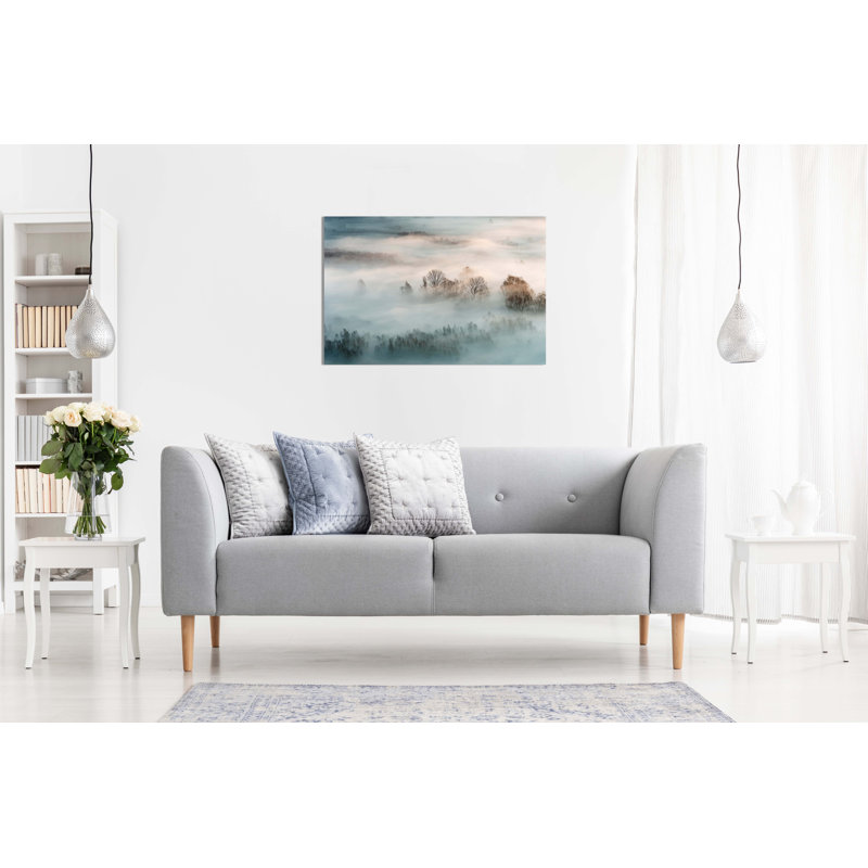 Foggy Winter Morning Sunrise - Wrapped Canvas Print, 20cm H x 31cm W