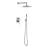 10" Stainless Steel Shower Faucet - Wall Mounted With Rain Head & Handheld In Brushed Gold Balance Valve-121077169