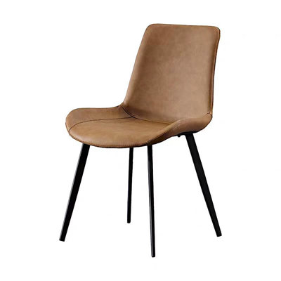 20'' Wide Leather Upholstered Metal Frame Dining Chair