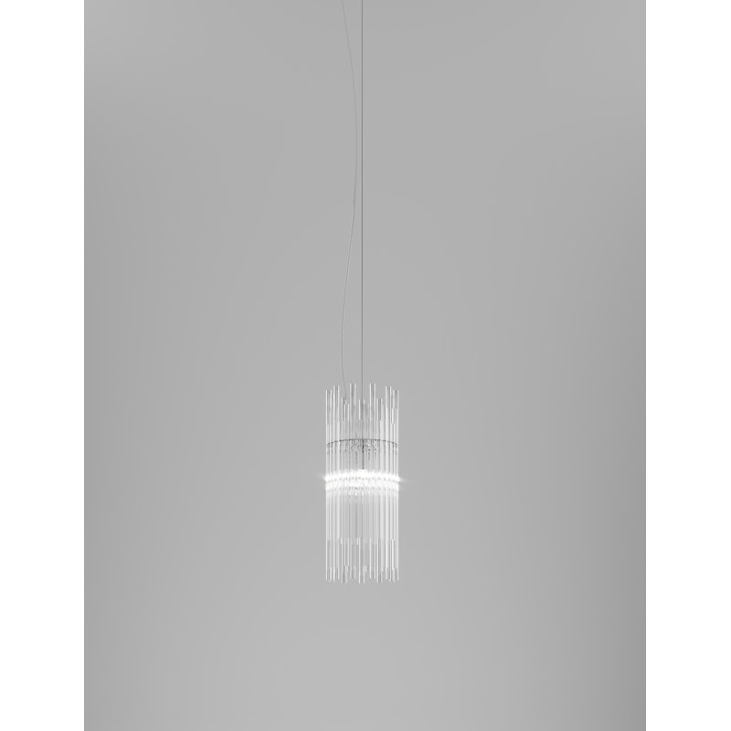 Diadema Suspension Bm Crystal Matt Bronze 2 E26 Ul, 98" H x 7" W x 7" D, Glossy Chrome