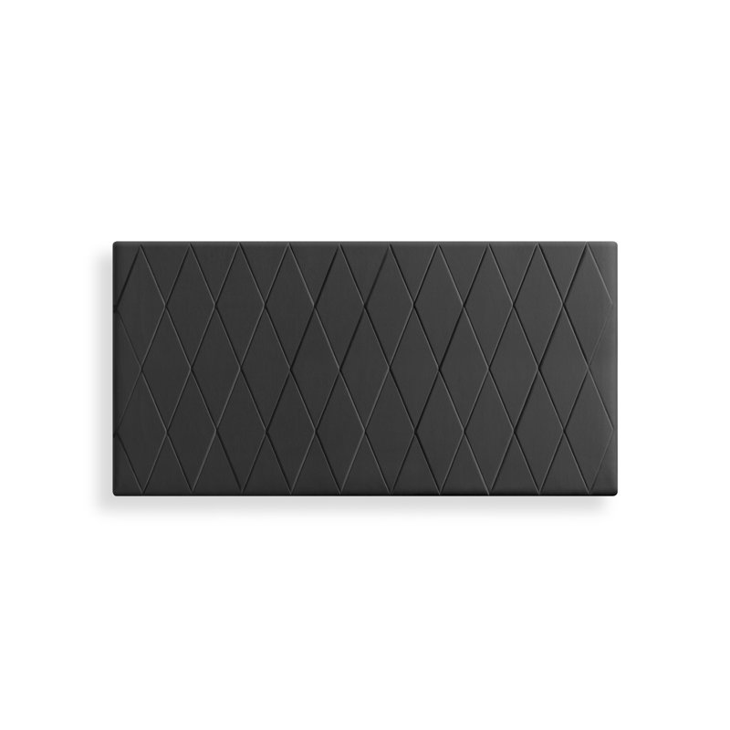 Raffles Upholstered Headboard, Small Double (4'), Black