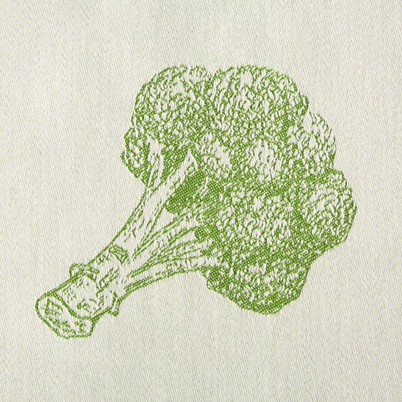 KITCHENAID Harvest Flatwoven Jacquard Kitchen Towels 2-Pack, Matcha/Pistachio Broccoli, 20"x30", Green Broccoli