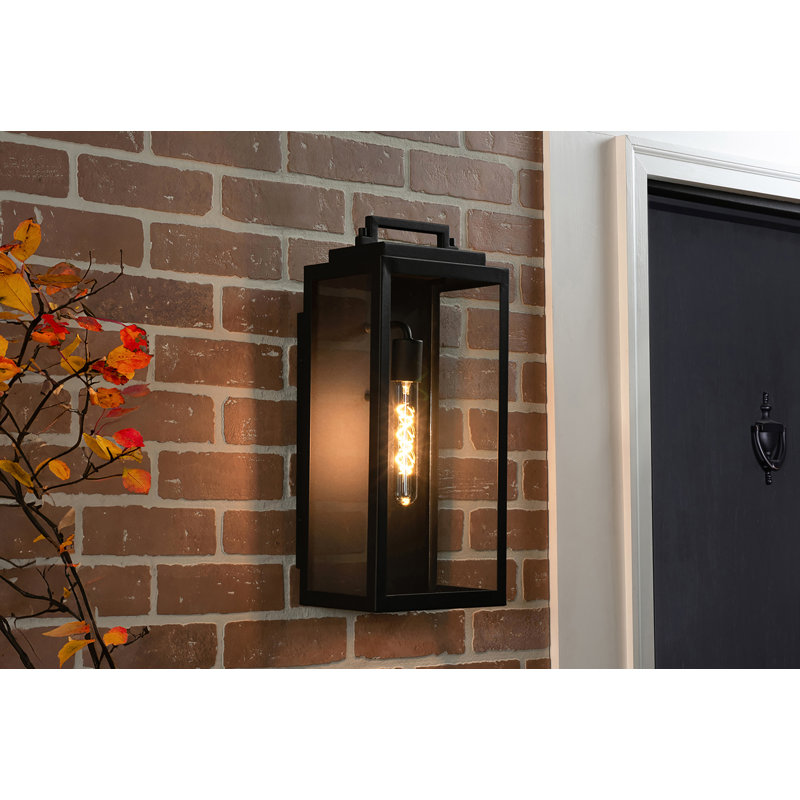 Haggins Outdoor Sconce - Clear Glass Shade, 19.25" H x 8.5" W x 5.83" D