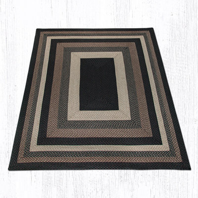  Mocha/Frappuccino Oblong Braided Rug Handwoven Jute